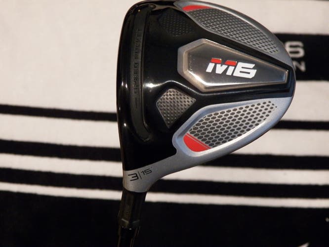 LEFT HAND TAYLORMADE M6 GOLF 3-WOOD 15* ATMOS STIFF