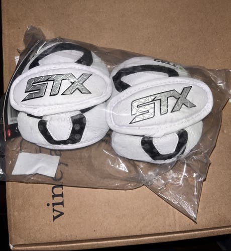 New Small STX Cell V Arm Pads Lax Lacrosse white NWT Elbow Caps