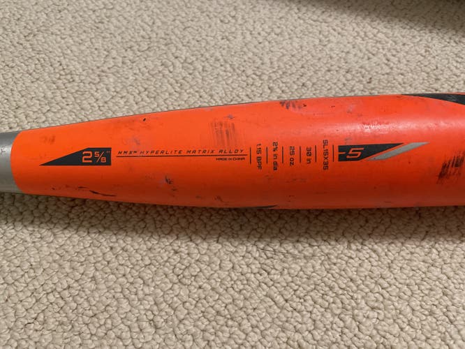 Bat Used USSSA Certified 2015 Easton Alloy XL3 (-5) 25 oz 30"
