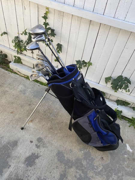 Mens right handed complete golf set with brand new irons