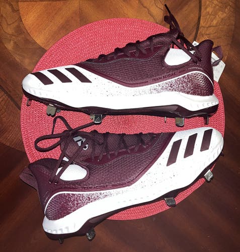 Adidas Icon V Bounce Metal Baseball Cleats Size 15 Brand New