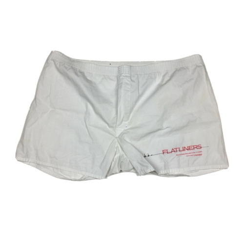 Vintage 1990 Flatliners Movie Promotional Shorts White Columbia Pictured Sz 40