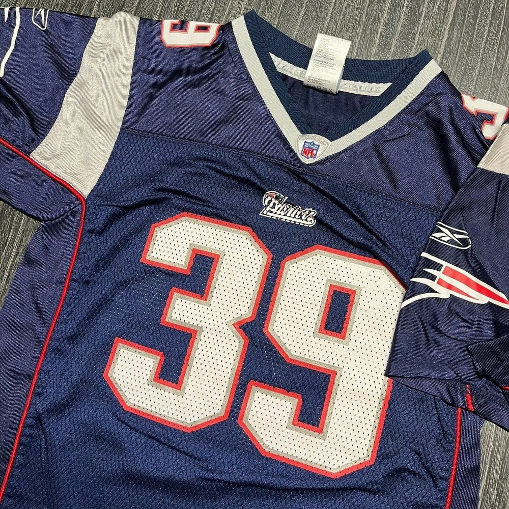 NEW ENGLAND PATRIOTS RANDY MOSS REEBOK NFL FOOTBALL JERSEY ADULT LARGE