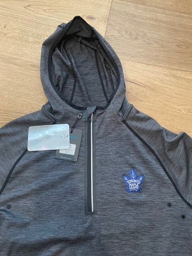 Toronto Maple Leafs Hoodie - Lightweight Stretch Material - 1/4 Zip