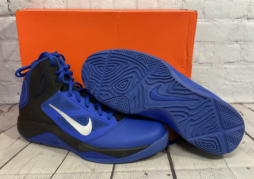 NEW Nike Mens Dual Fusion BB High Ankle Basketball Shoes 8.5 Blue | SidelineSwap