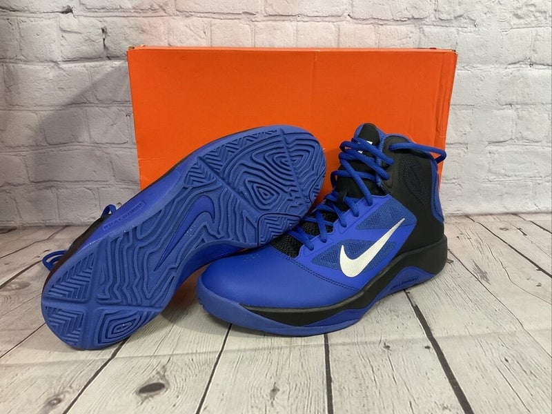 NEW Nike Mens Dual Fusion BB High Ankle Basketball Shoes 8.5 Blue | SidelineSwap
