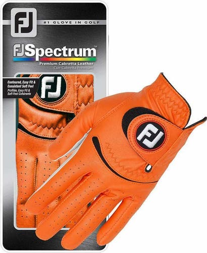 FootJoy FJ Spectrum Golf Glove Size Medium Orange/White New #50015
