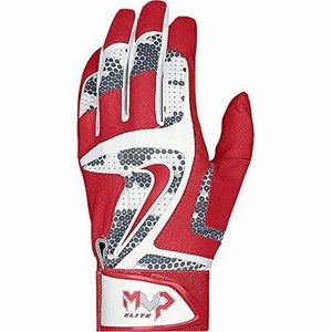 Nike MVP Elite Pro Batting Glove Sheepskin Leather Adult XL Red White GB0401