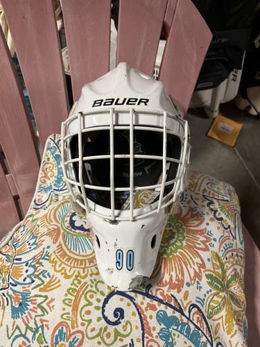 White Bauer goalie mask