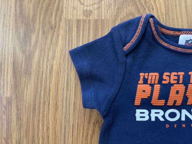 NFL Denver Broncos Infant Boys' AOP 3pk Bodysuit - 0-3M