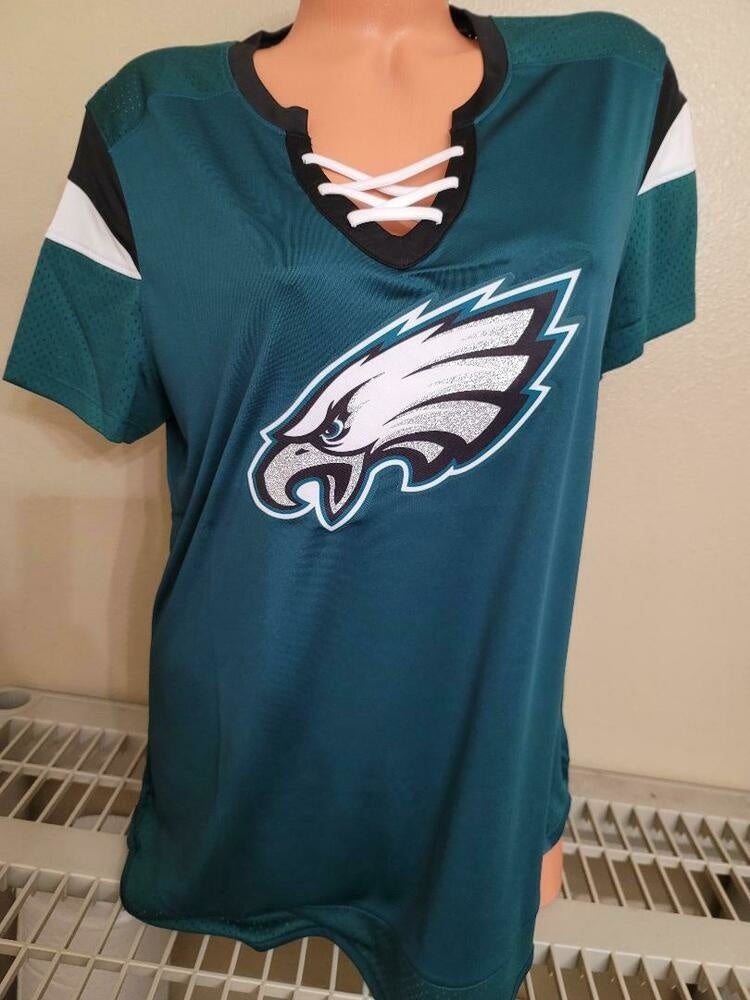 Womens Ladies NFL Team Apparel PHILADELPHIA EAGLES Laces Football Je –