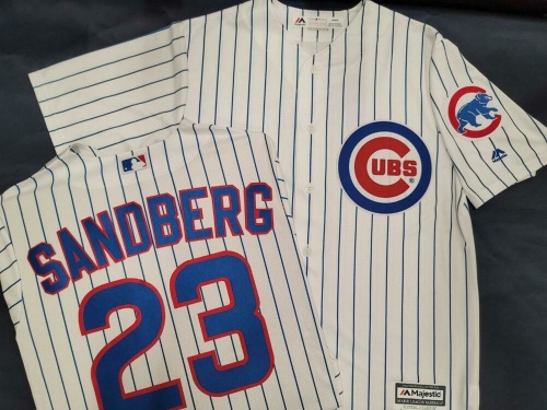 2105 Mens Majestic Chicago Cubs RYNE SANDBERG SEWN Baseball JERSEY All Sizes