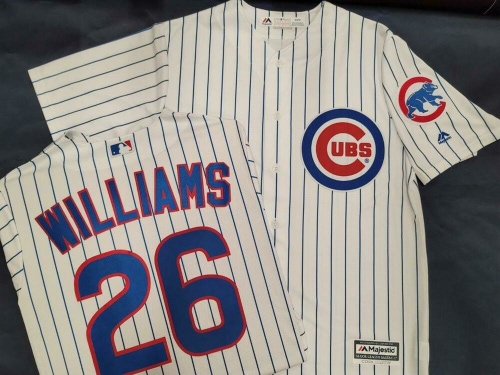 2105 Mens Majestic Chicago Cubs BILLY WILLIAMS SEWN Baseball JERSEY All Sizes