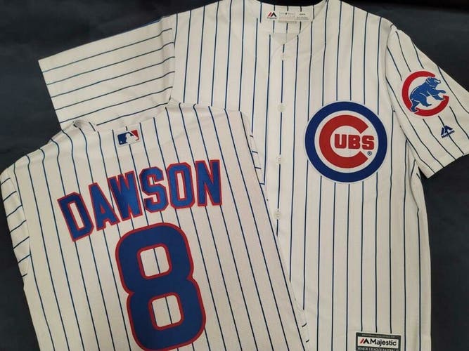 2105 Mens Majestic Chicago Cubs ANDRE DAWSON SEWN Baseball JERSEY All Sizes