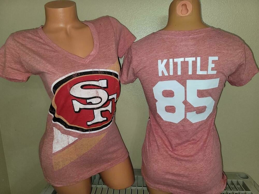 20117 BOYS San Francisco 49ers GEORGE KITTLE Football Jersey SHIRT New BLACK