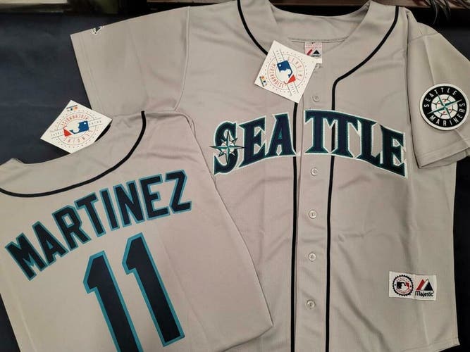 20119 Majestic Seattle Mariners EDGAR MARTINEZ Sewn Baseball JERSEY GRAY New