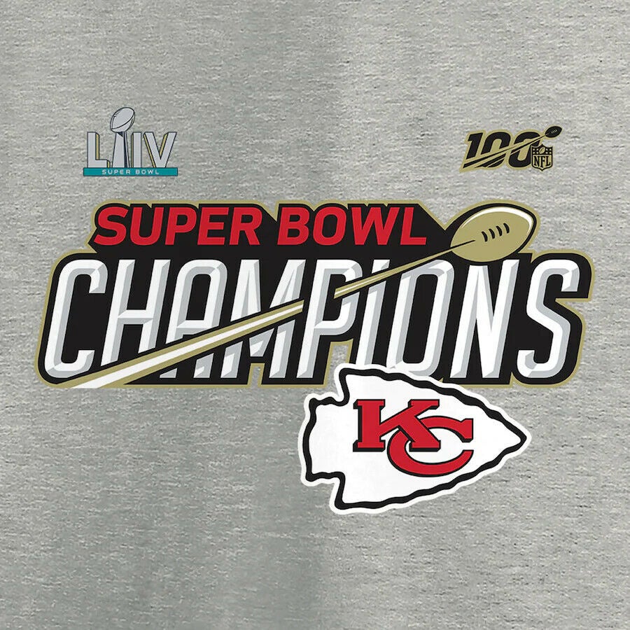 NFL Super Bowl LIV SF 49ers-KC Chiefs Men Gray Short Sleeve Tshirt