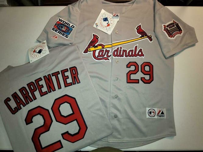 11025 St Louis Cardinals CHRIS CARPENTER 2006 World Series Baseball Jersey GRAY