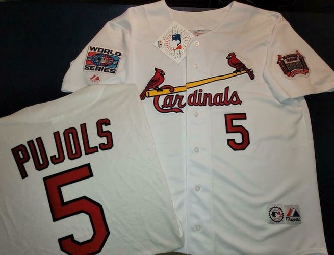 20328 St Louis Cardinals ALBERT PUJOLS 2006 World Series Baseball Jersey WHITE