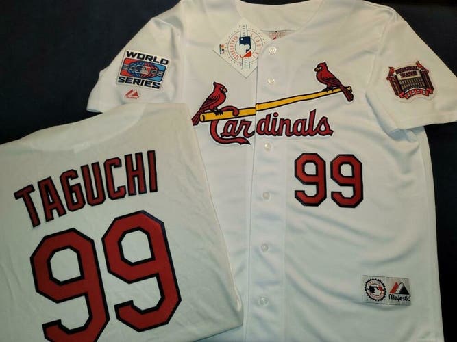 11025 St Louis Cardinals SO TAGUCHI 2006 World Series Baseball Jersey WHITE NWT