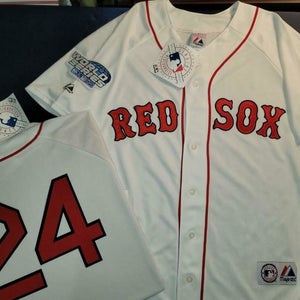 11110 Majestic Boston Red Sox MANNY RAMIREZ 2004 World Series Baseball JERSEY