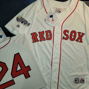 11110 Majestic Boston Red Sox MANNY RAMIREZ 2007 World Series Baseball JERSEY