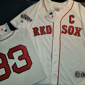 11110 Majestic Boston Red Sox JASON VARITEK 2007 World Series Baseball JERSEY