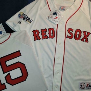 11110 Majestic Boston Red Sox DUSTIN PEDROIA 2007 World Series Baseball JERSEY