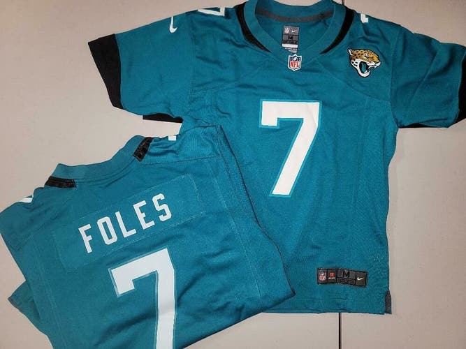 20126 NIKE Boys Jacksonville Jaguars NICK FOLES Football JERSEY TEAL NWT $75