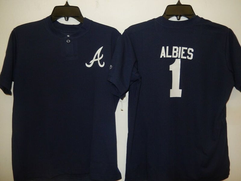1929 Boys Youth Atlanta Braves OZZIE ALBIES Pullover Baseball JERSEY New  BLUE