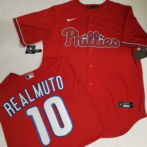1924  Mens Nike Philadelphia Phillies JT REALMUTO 100% REAL Sewn JERSEY RED New