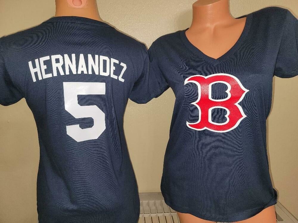 KIKI HERNANDEZ Boston Red Sox Mitchell & Ness Jersey Throwback V NECK