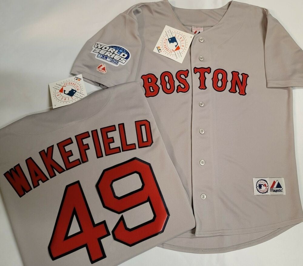 Tim Wakefield 2004 Boston Red Sox Home White World Series Jersey Men's  (S-3XL)