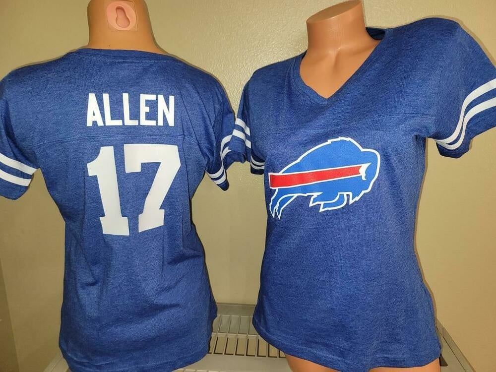 20117 Womens Ladies BUFFALO BILLS JOSH ALLEN Scoop Neck Football Jersey  SHIRT