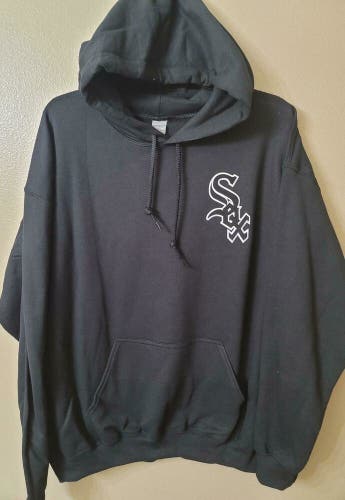 1805 Mens Majestic CHICAGO WHITE SOX Pullover Hooded Hoodie SWEATSHIRT BLACK New