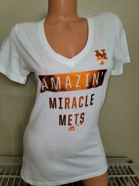 1528-14 Womens Majestic NEW YORK METS V-Neck Baseball Jersey Shirt New  WHITE