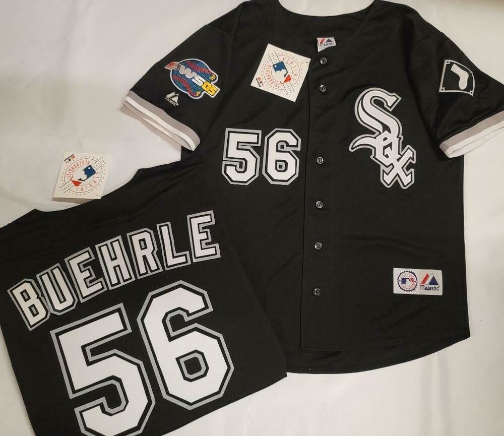 Majestic Chicago White Sox MARK BUEHRLE 2005 World Series Baseball Jer –