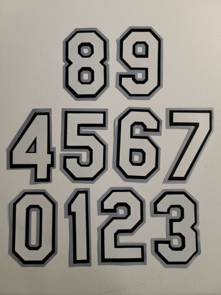 0709 CHICAGO WHITE SOX 4 Inch Number KIT For FRONT Of BLACK