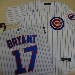 1614 NIKE Chicago Cubs KRIS BRYANT "REAL" 2021 Baseball JERSEY LARGE New