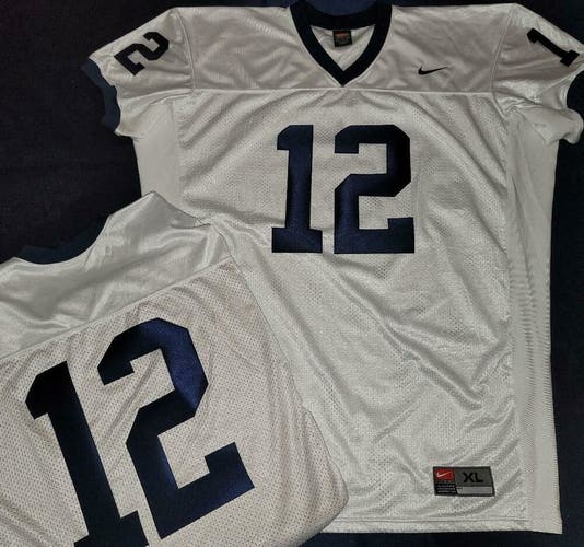 1717 Mens Nike NCAA PENN STATE NITTANY LIONS #12 AUTHENTIC Game JERSEY New