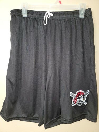 0724-2 Boys Youth PITTSBURGH PIRATES Jersey Polyester Embroidered SHORTS Black