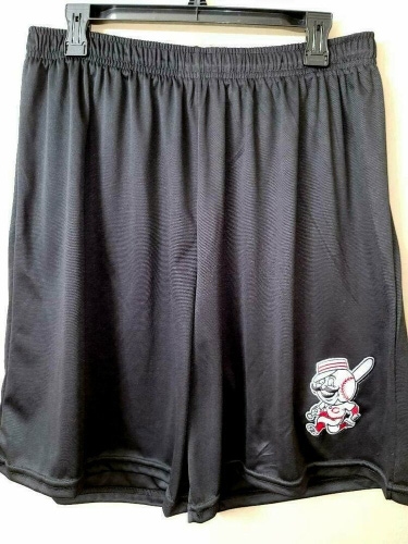 0724 Boys Youth CINCINNATI REDS Jersey Polyester Embroidered SHORTS Black New