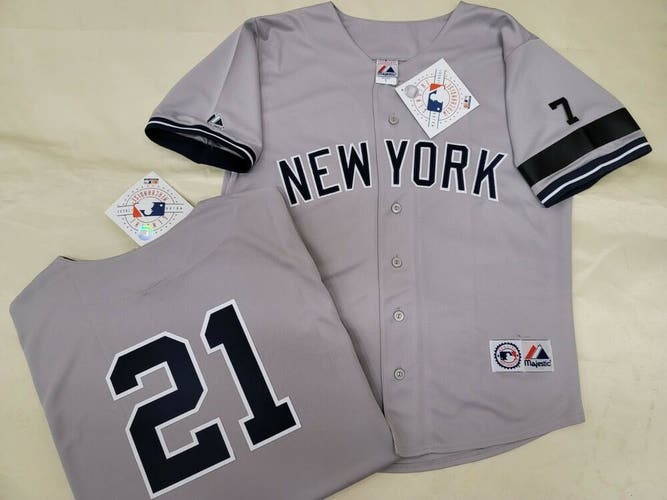 1304 Mens 1995 Majestic New York Yankees PAUL O'NEILL Sewn Baseball JERSEY GRAY