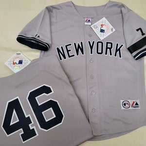 1304 Mens 1995 Majestic New York Yankees ANDY PETTITTE Sewn Baseball JERSEY GRAY