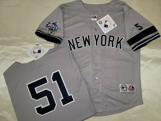 1304 Majestic 1999 World Series New York Yankees BERNIE WILLIAMS Sewn JERSEY