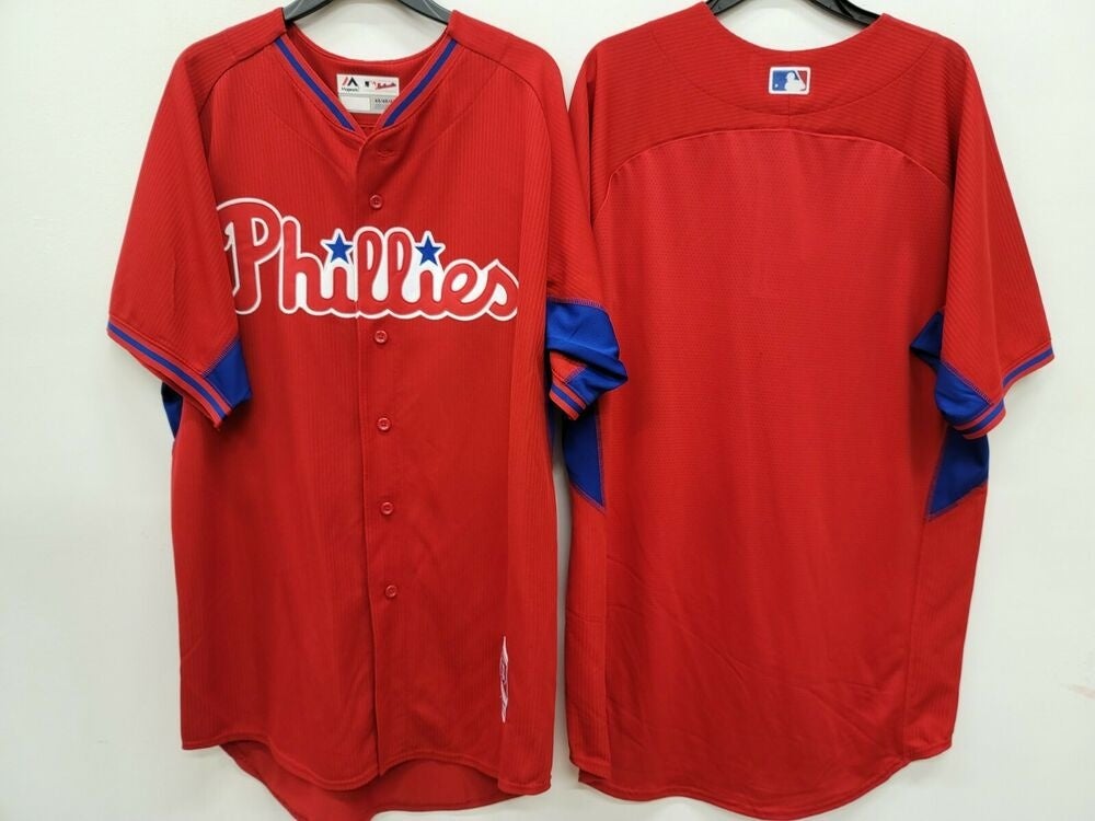 1924 Mens Nike Philadelphia Phillies JT REALMUTO 100% REAL Sewn