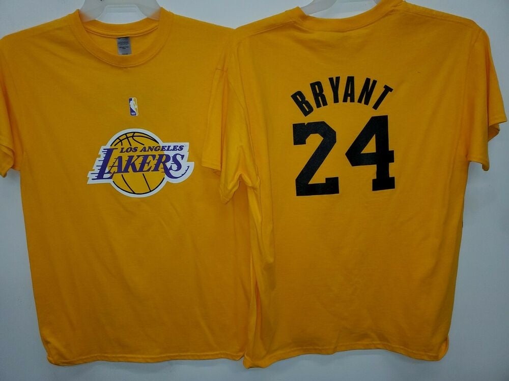 Men's Kobe Bryant Jersey - Lakers - Small & Medium - Front #8 - Back #24 -  Yellow