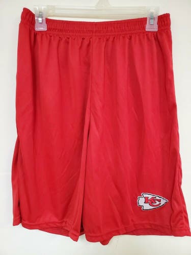 0724 BOYS KANSAS CITY CHIEFS Polyester Jersey SHORTS Embroidered W/Pockets RED