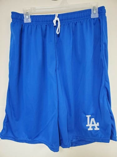 0724 BOYS LOS ANGELES DODGERS Jersey Polyester Embroidered SHORTS Pockets Royal