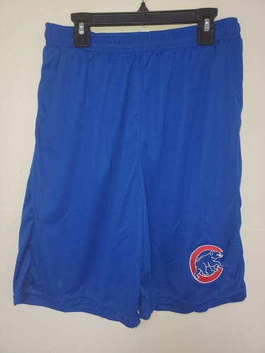 0724 BOYS YOUTH Majestic CHICAGO CUBS Jersey Polyester SHORTS Royal New